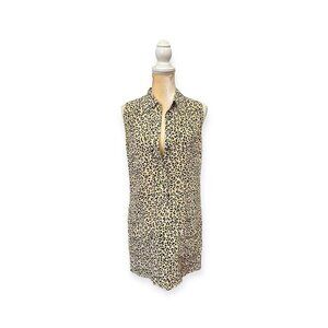 Equipment Femme Lucida Silk Leopard Print Dress Size S Small Brown